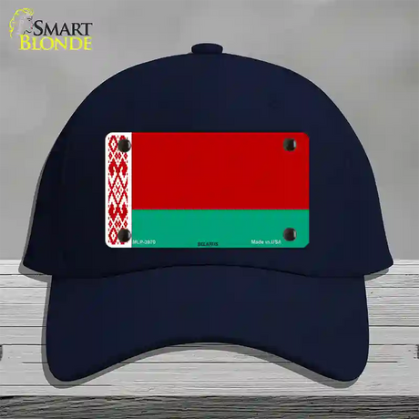 Belarus Flag Novelty License Plate Hat Cotton / Navy