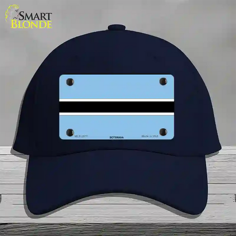 Botswana Flag Novelty License Plate Hat Cotton / Navy