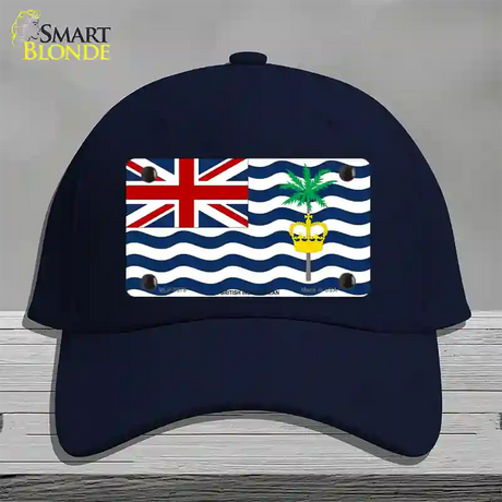 British Indian Ocean Flag Novelty License Plate Hat Cotton / Navy