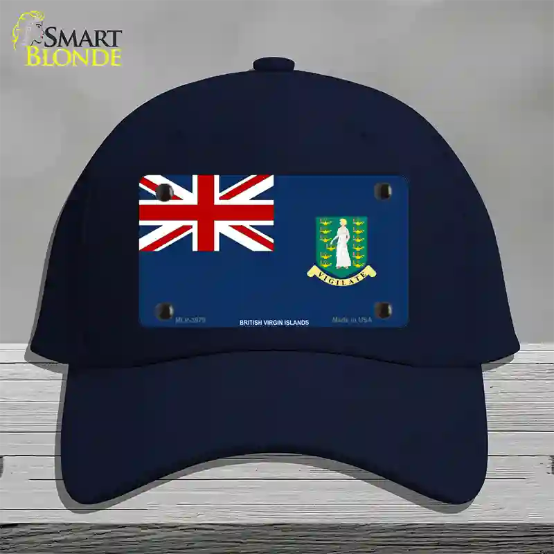 British Virgin Islands Flag Novelty License Plate Hat Cotton / Navy