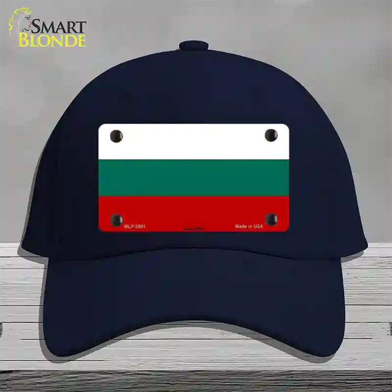 Bulgaria Flag Novelty License Plate Hat Cotton / Navy