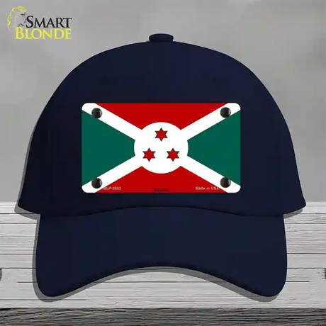 Burundi Flag Novelty License Plate Hat Cotton / Navy