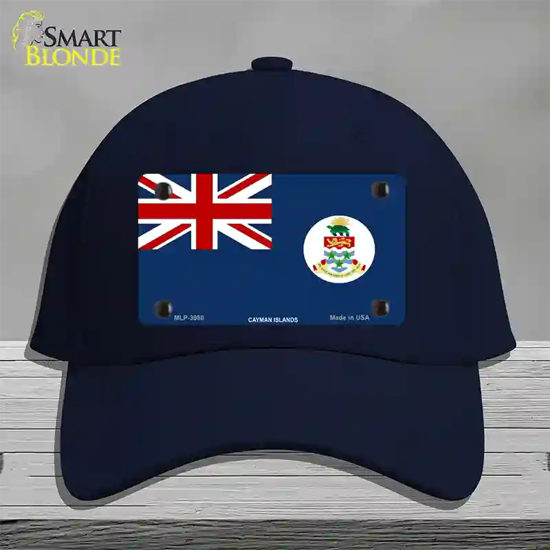 Cayman Islands Flag Novelty License Plate Hat Cotton / Navy