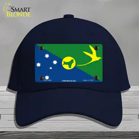 Christmas Island Flag Novelty License Plate Hat Cotton / Navy