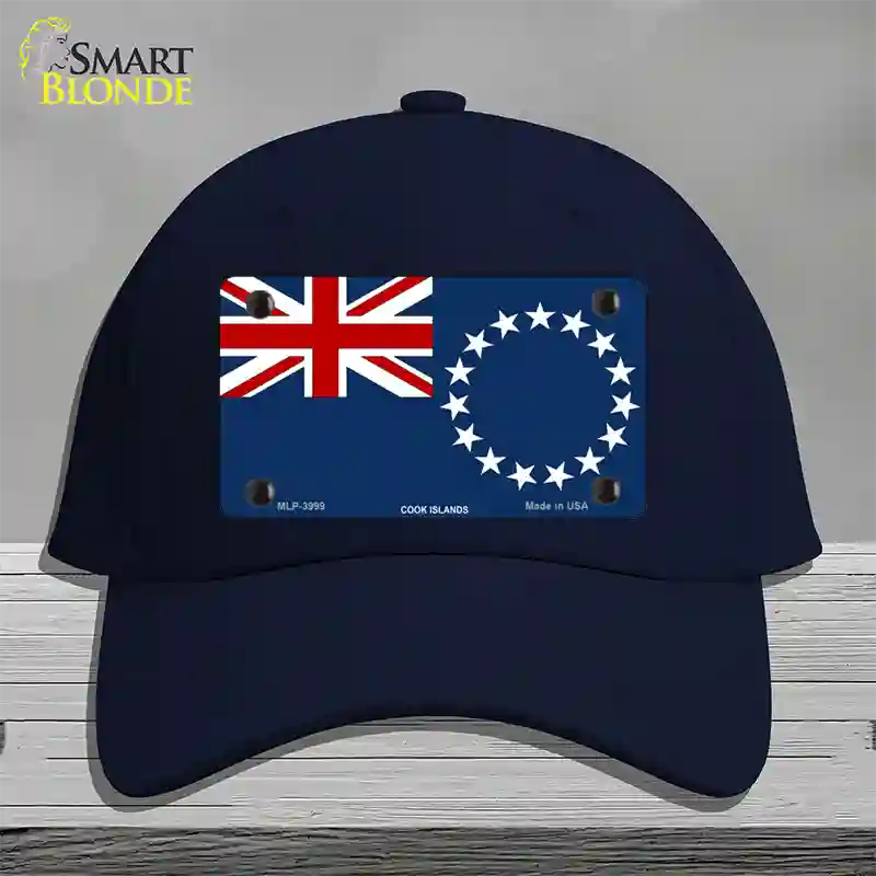 Cook Island Flag Novelty License Plate Hat Cotton / Navy