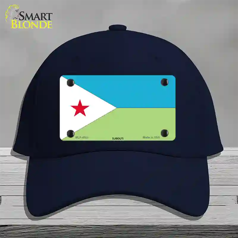 Djibouti Flag Novelty License Plate Hat Cotton / Navy