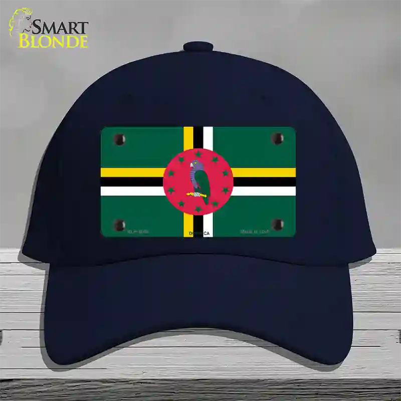 Dominica Flag Novelty License Plate Hat Cotton / Navy