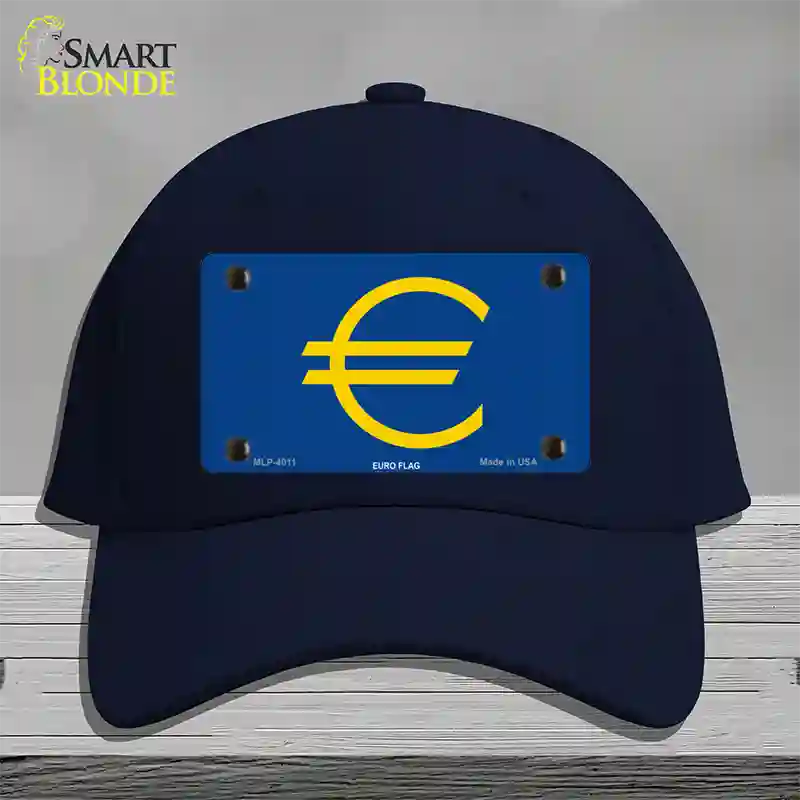 Euro Flag Novelty License Plate Hat Cotton / Navy