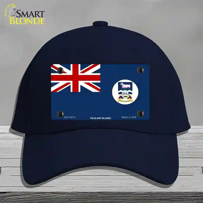 Falkland Islands Flag Novelty License Plate Hat Cotton / Navy