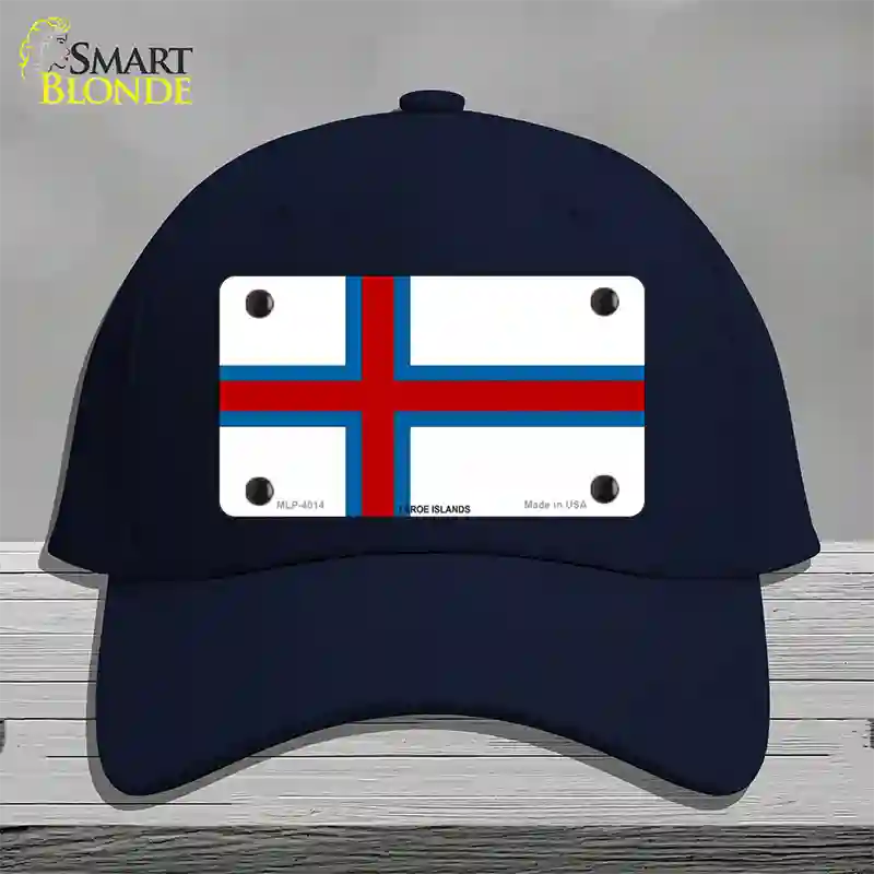 Faroe Islands Flag Novelty License Plate Hat Cotton / Navy