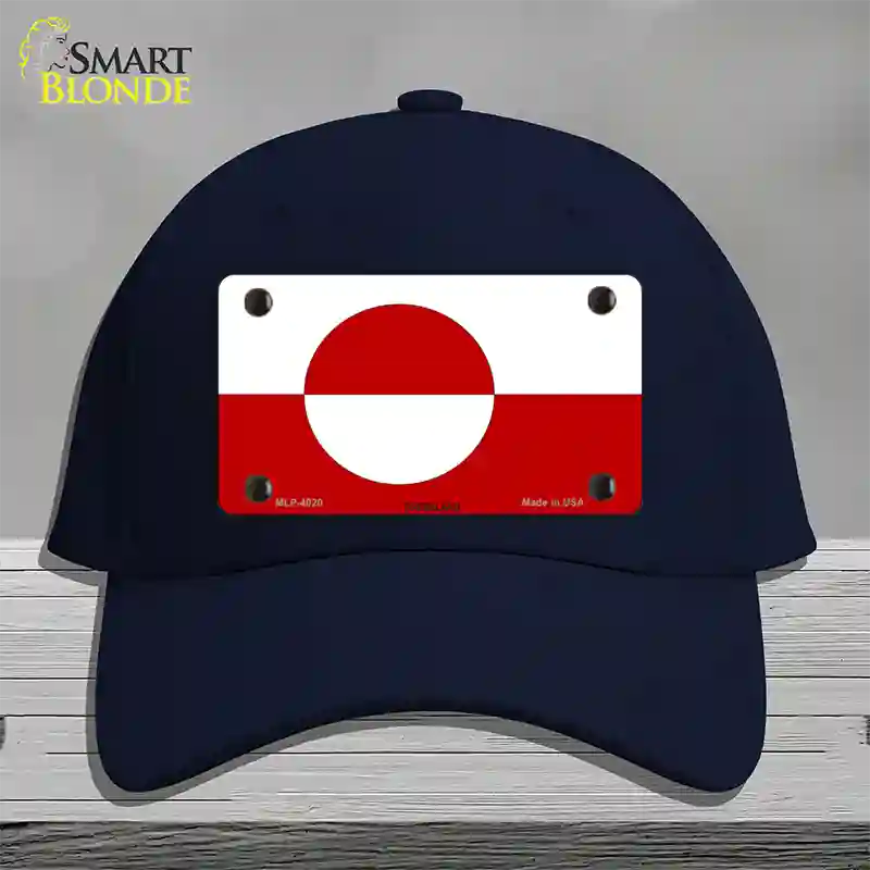 Greenland Flag Novelty License Plate Hat Cotton / Navy