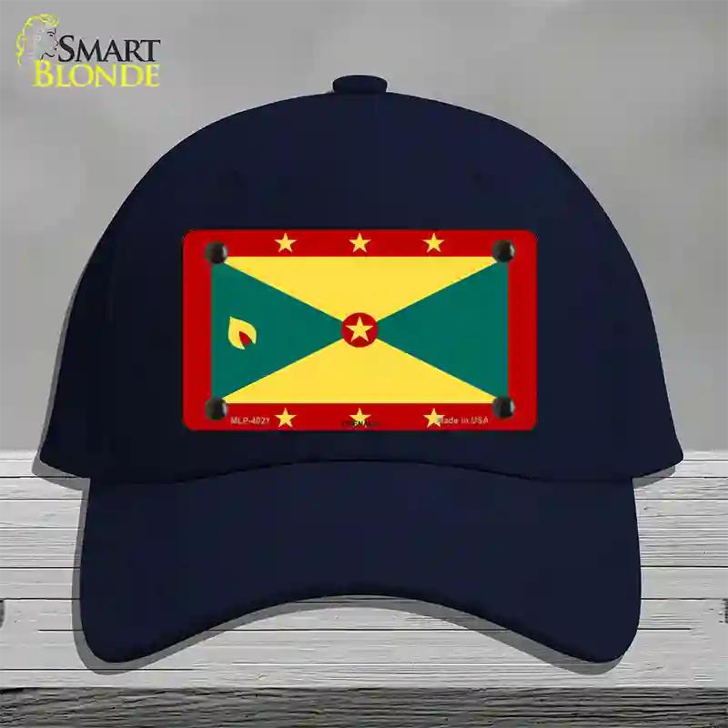 Grenada Flag Novelty License Plate Hat Cotton / Navy