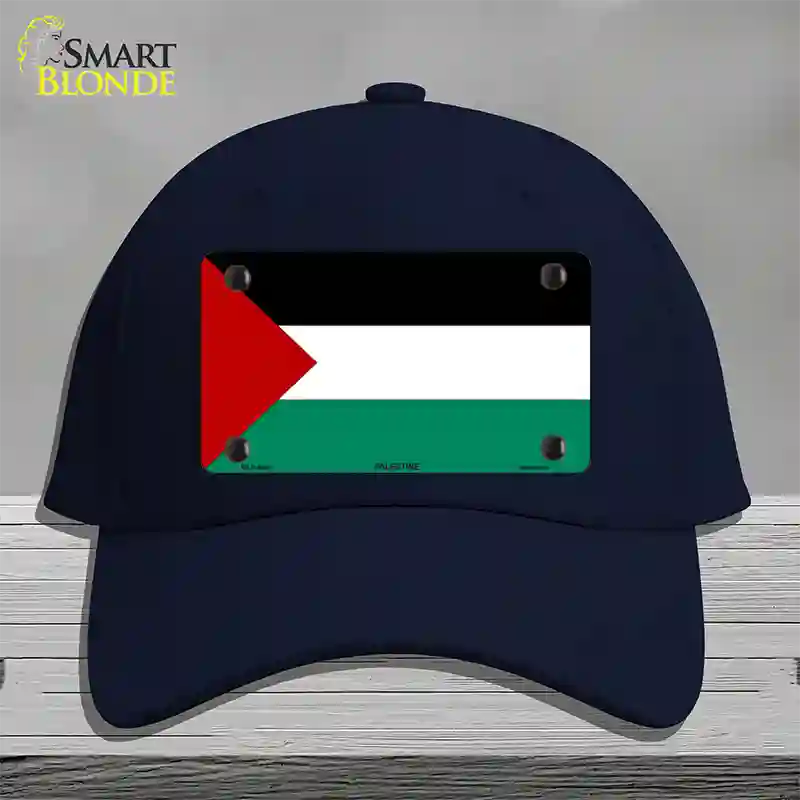 Palestine Country Flag Novelty License Plate Hat Cotton / Navy