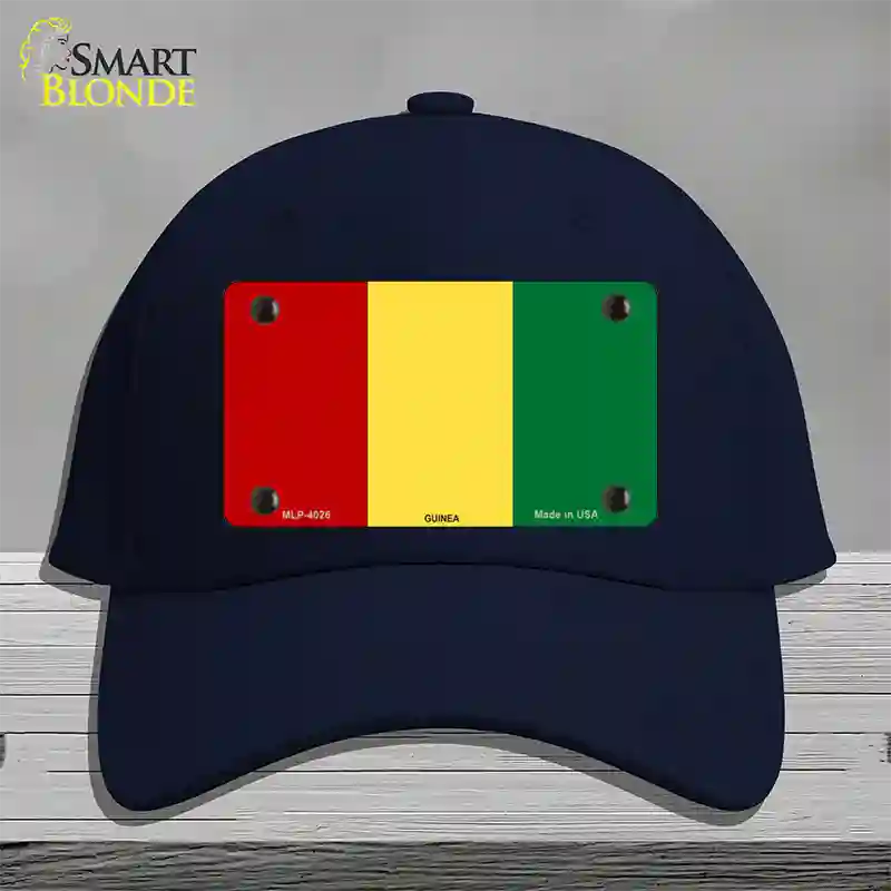 Guinea Flag Novelty License Plate Hat Cotton / Navy