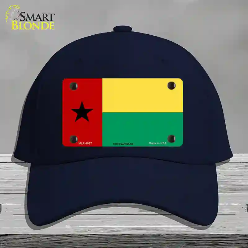 Guinea-Bissau Flag Novelty License Plate Hat Tag Sign Cotton / Navy