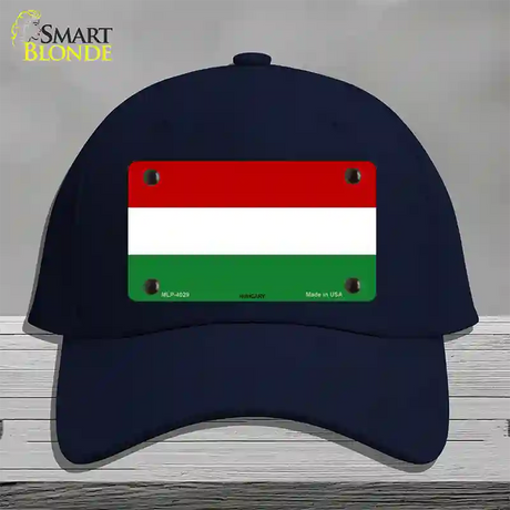 Hungary Flag Novelty License Plate Hat Cotton / Navy