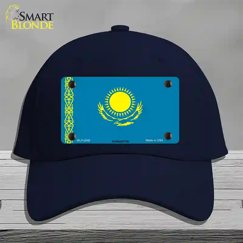 Kazakhstan Flag Novelty License Plate Hat Cotton / Navy