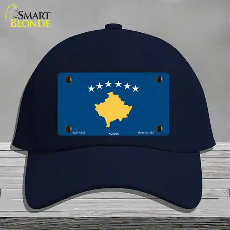 Kosovo Flag Novelty License Plate Hat Cotton / Navy