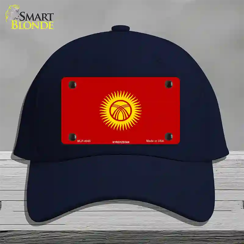 Kyrgyzsyan Flag Novelty License Plate Hat Cotton / Navy