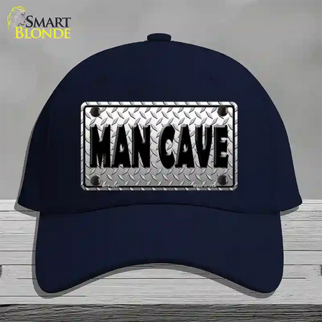 Man Cave Diamond Effect Novelty License Plate Hat Cotton / Navy