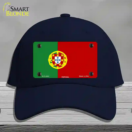 Portugal Flag Novelty License Plate Hat Cotton / Navy