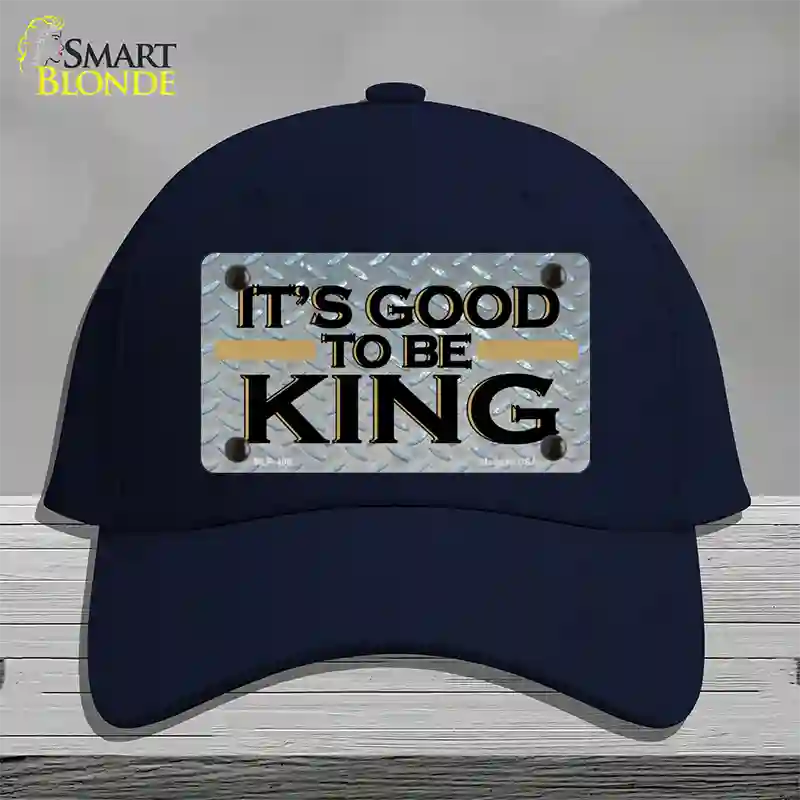 Good To Be King Novelty License Plate Hat Cotton / Navy