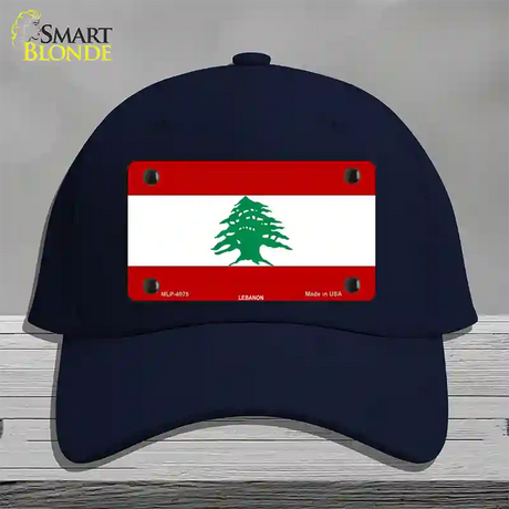 Lebanon Flag Novelty License Plate Hat Cotton / Navy