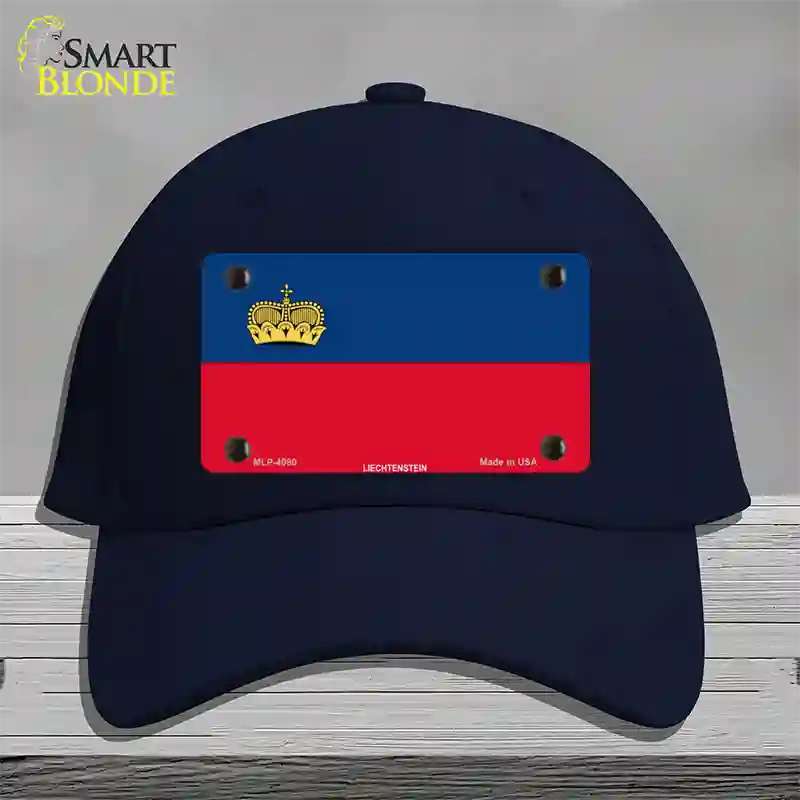 Liechtenstein Flag Novelty License Plate Hat Cotton / Navy