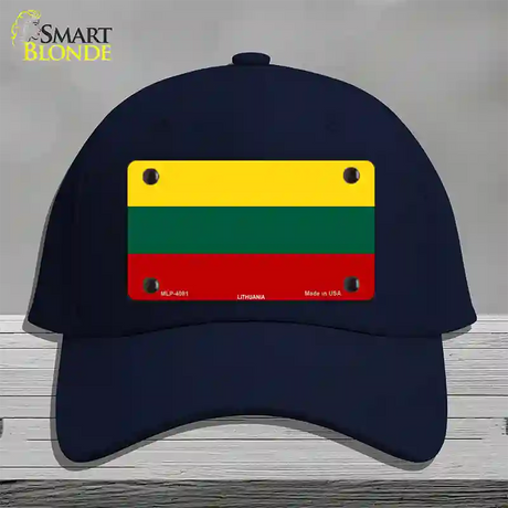 Lithuania Flag Novelty License Plate Hat Cotton / Navy