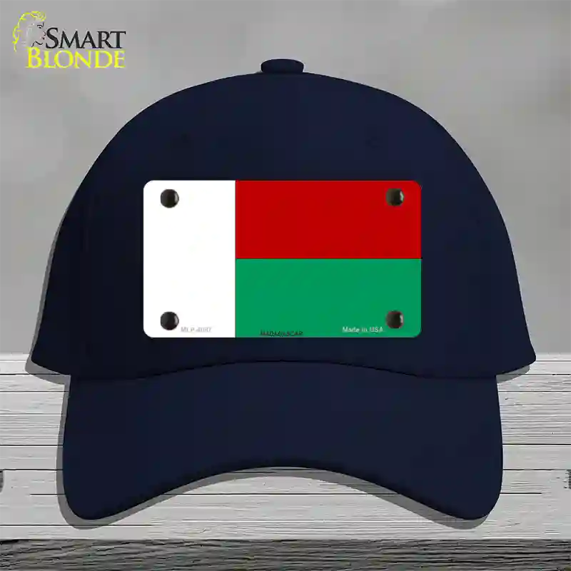 Madagascar Flag Novelty License Plate Hat Cotton / Navy