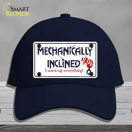 Mechanically Inclined Novelty License Plate Hat Cotton / Navy