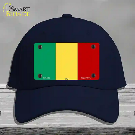 Mali Flag Novelty License Plate Hat Cotton / Navy