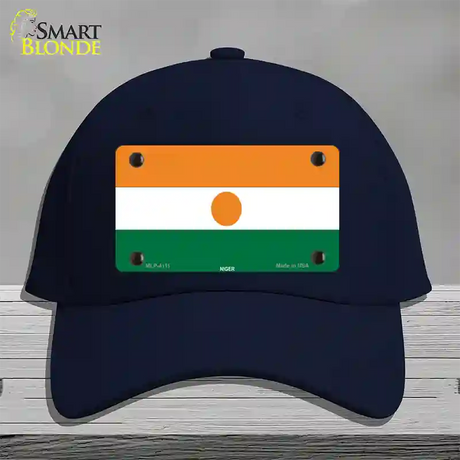 Niger Flag Novelty License Plate Hat Cotton / Navy