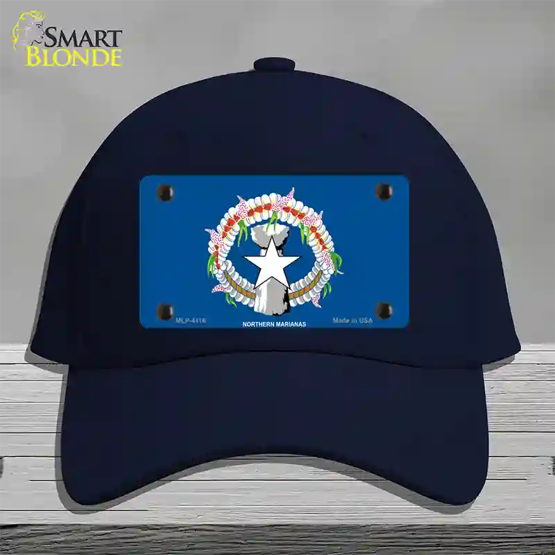 Northern Marianas Flag Novelty License Plate Hat Cotton / Navy