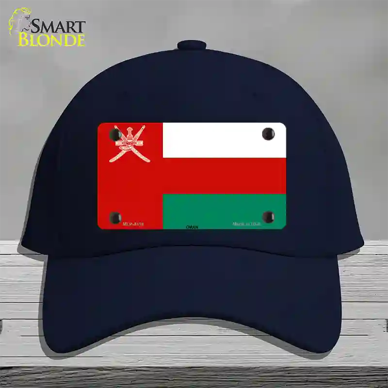 Oman Flag Novelty License Plate Hat Cotton / Navy