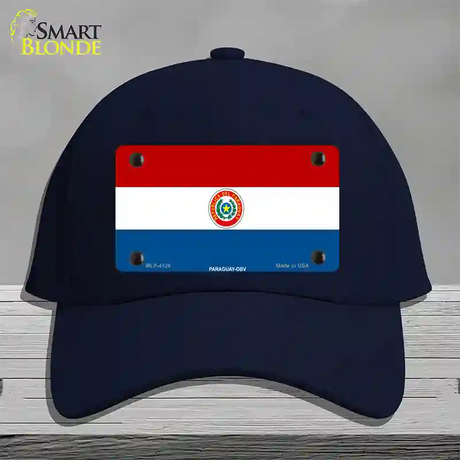 Paraguay-OBV Flag Novelty License Plate Hat Cotton / Navy