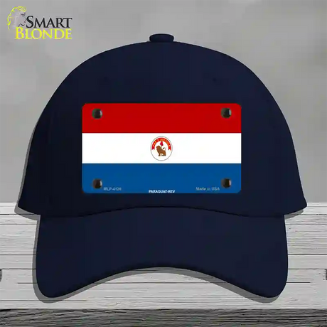 Paraguay-REV Flag Novelty License Plate Hat Cotton / Navy