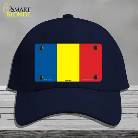 Romania Flag Novelty License Plate Hat Cotton / Navy