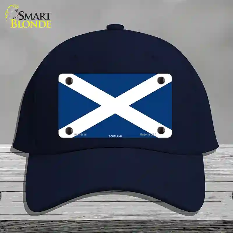 Scotland Flag Novelty License Plate Hat Cotton / Navy