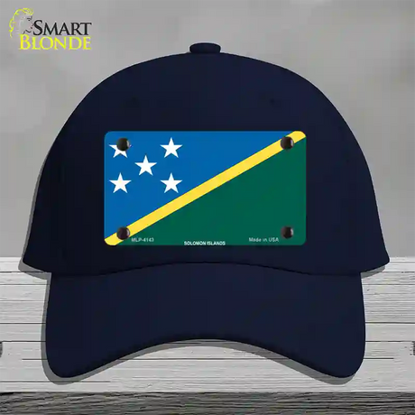 Solomon Islands Flag Novelty License Plate Hat Cotton / Navy