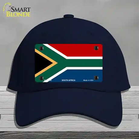 South Africa Flag Novelty License Plate Hat Cotton / Navy