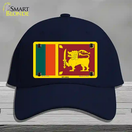 Sri Lanka Flag Novelty License Plate Hat Cotton / Navy