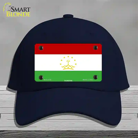 Tajikistan Flag Novelty License Plate Hat Cotton / Navy