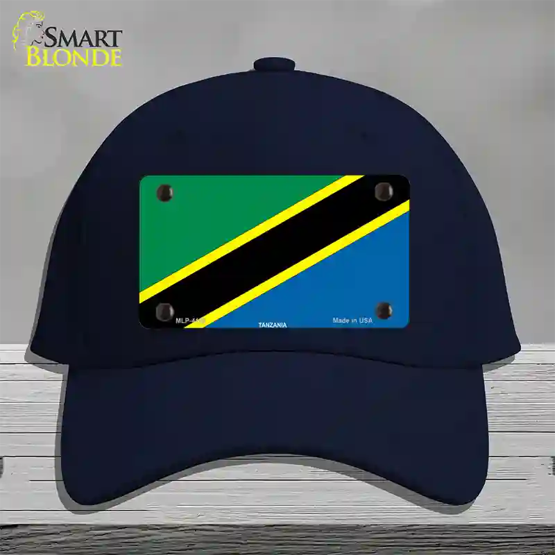 Tanzania Flag Novelty License Plate Hat Cotton / Navy