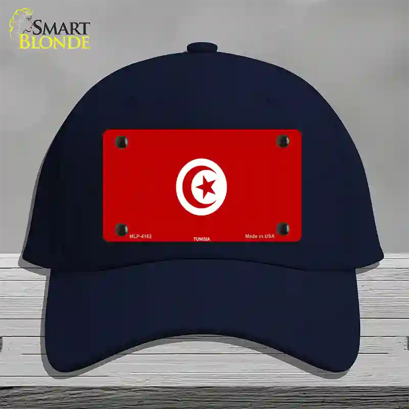 Tunisia Flag Novelty License Plate Hat Cotton / Navy