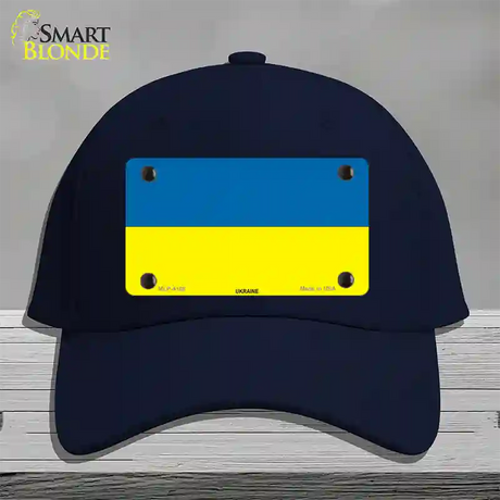 Ukraine Flag Novelty License Plate Hat Cotton / Navy