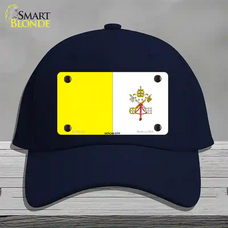 Vatican City Flag Novelty License Plate Hat Cotton / Navy