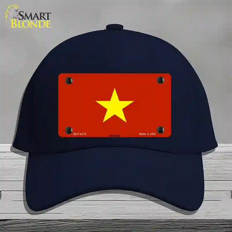 Vietnam Flag Novelty License Plate Hat Cotton / Navy