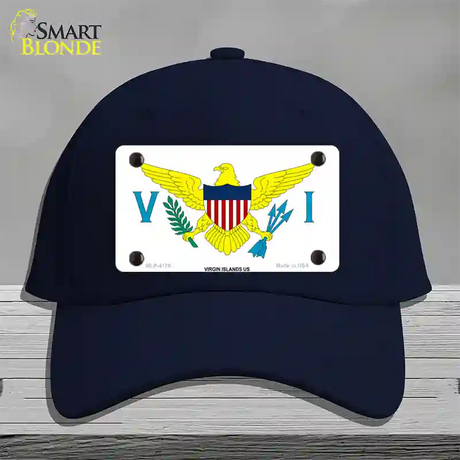 Virgin Islands US Flag Novelty License Plate Hat Cotton / Navy