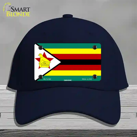 Zimbabwe Flag Novelty License Plate Hat Cotton / Navy